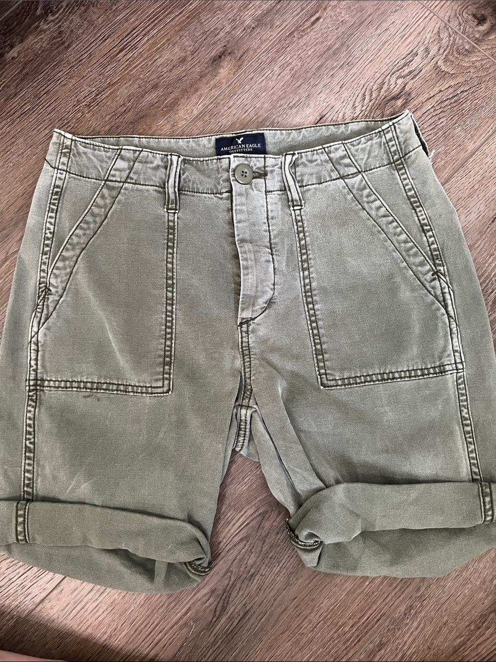 American Eagle Outfitters Olive Green Utility Shorts